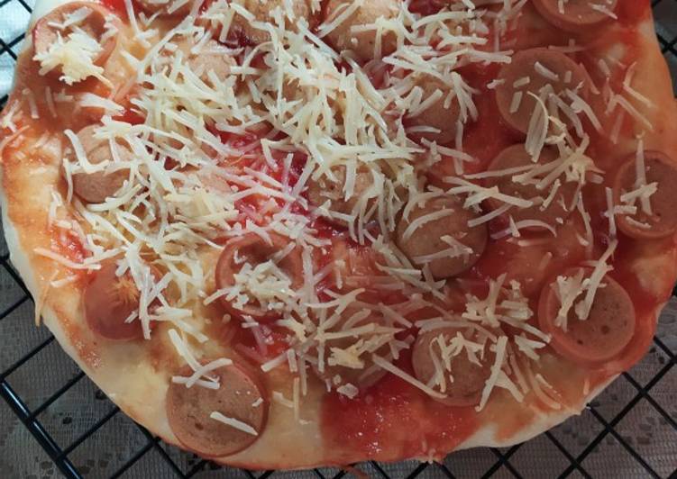 Resep Pizza sosis (simple versi anak), Lezat Sekali
