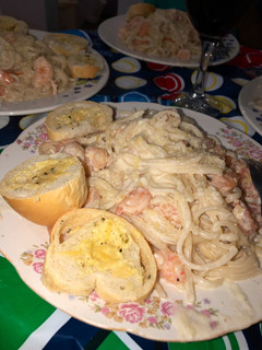 Una foto de Pastas con camarones