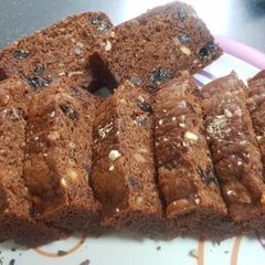 A picture of Eggless Wheat fruit cake (Christmas plum cake).