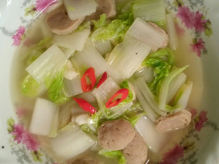 Langkah Mudah untuk Membuat Ca sawi putih bakso sapi Anti Gagal