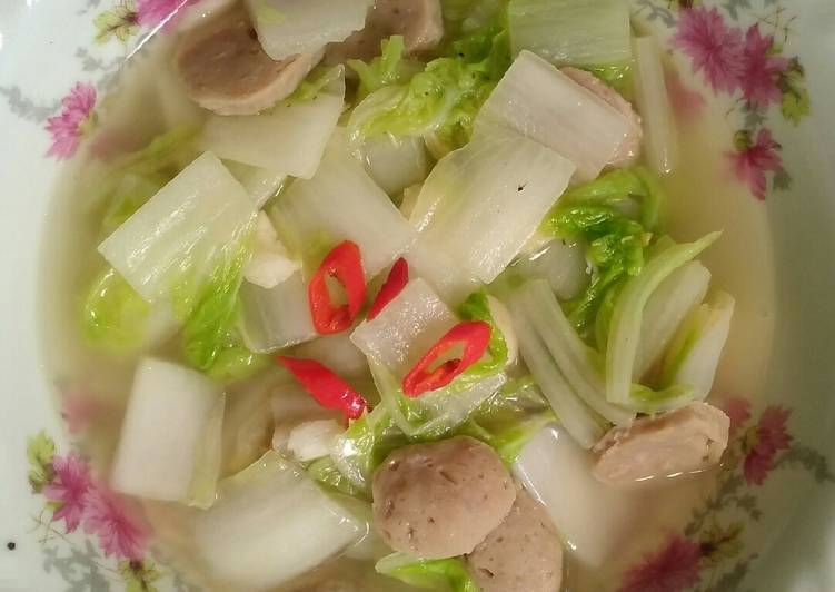 Anti Ribet, Membuat Ca sawi putih bakso sapi Murah