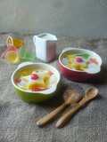 Puding Kastard Berkuah Koktail