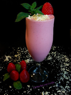 Una foto de Milkshake de fresa