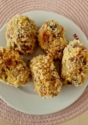 Una foto de 🥦Croquetas de brócoli y avena con panko 🍤