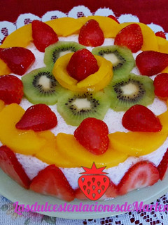Una foto de Tarta de fruta y yogur