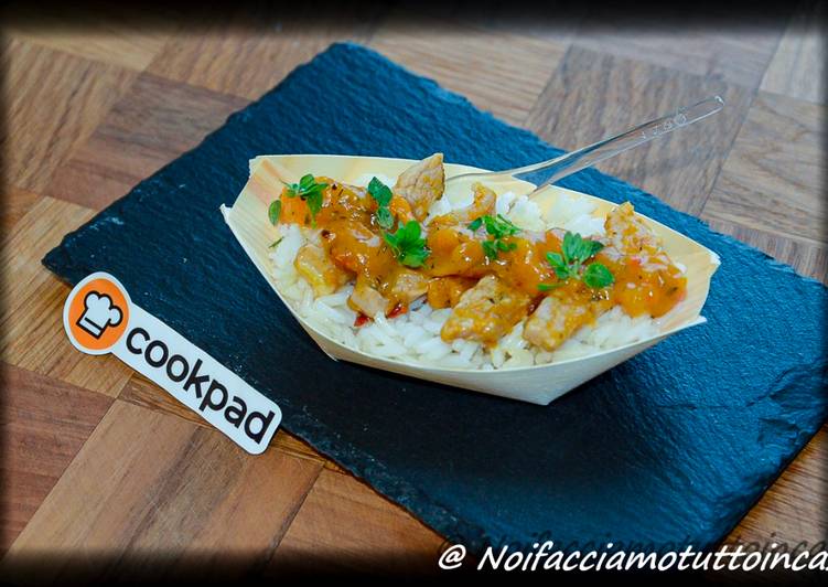 Easiest Way to Make Fatto in casa super veloce Finger Food - Barchetta di Sfilaccetti di lonza con mango e riso apollo