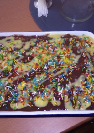 Una foto de Torta de galletas con pudín