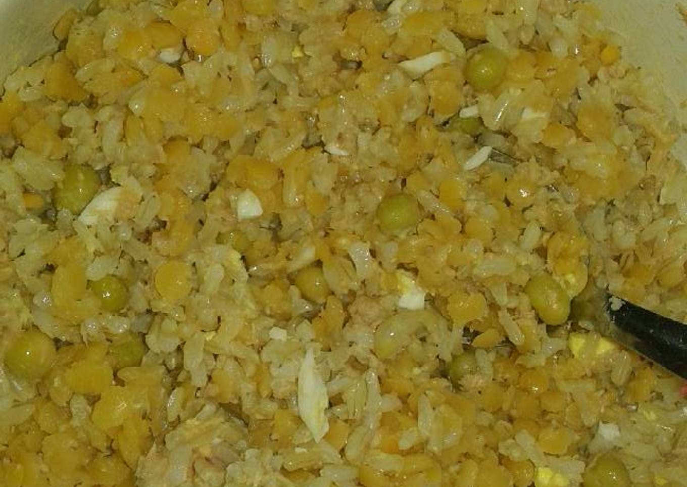 Ensalada de lentejas turcas y arroz integral