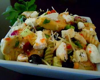 Easy Fast Cooking Mikes Chilled Artichoke Feta Pasta Salad Delicious Perfect