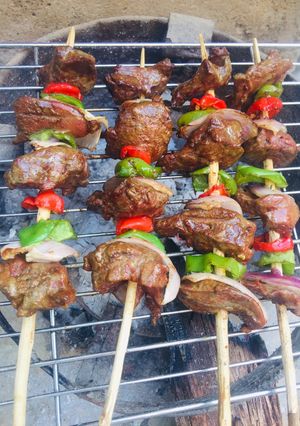 A picture of Liver kebab.