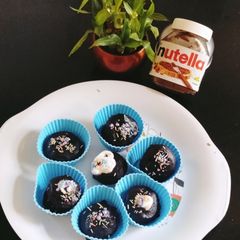Nutilla brownie mini cupcakes A picture of Nutilla brownie mini cupcakes.