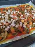 Pizza con base de coliflor