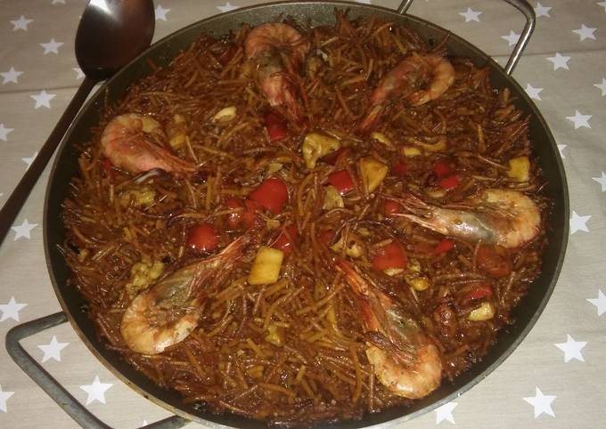 Fideua With Fish And Prawns, Recipe