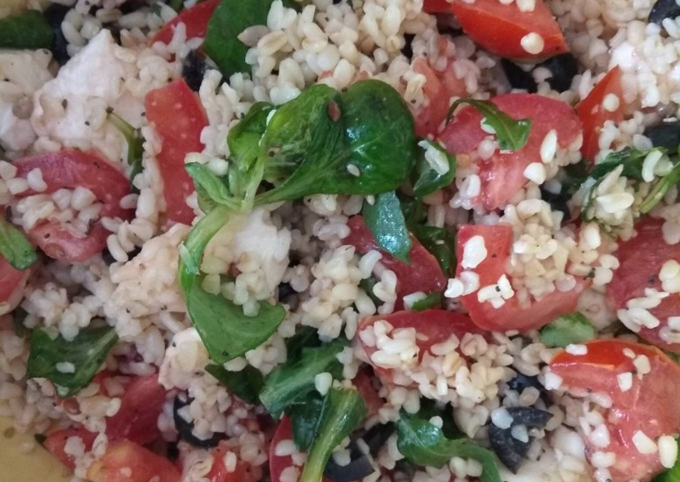 Ensalada caprese de bulgur