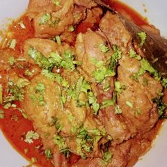 Dhaba style chicken in kadhai A picture of Dhaba style chicken in kadhai.