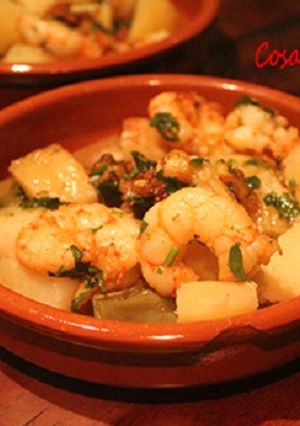 Foto principal de Judías verdes con gambas al horno