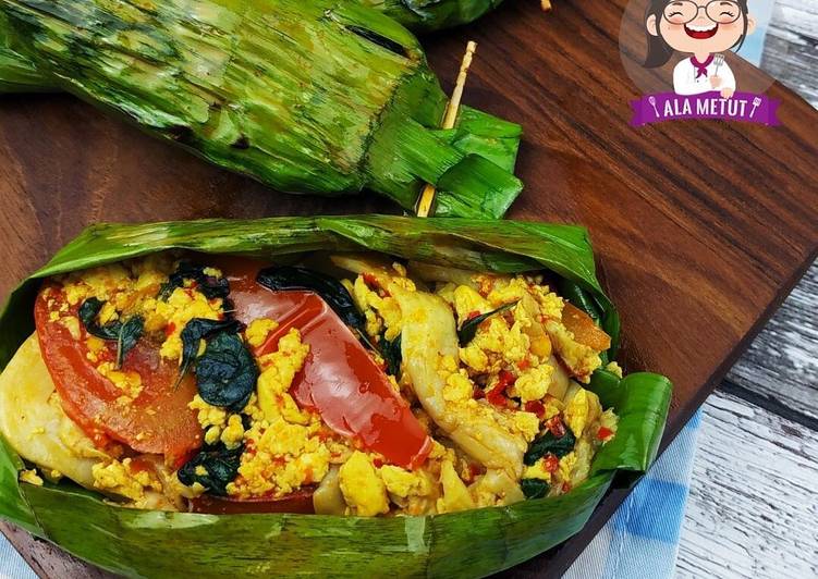 Resep Pepes Tahu Jamur Vegan alaMetut ?‍?, Enak Banget