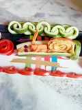 Cucumber snail or chain...And flower salad