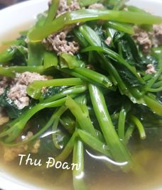 canh cua rau muống