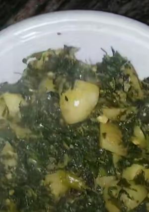 A picture of Aloo methi.