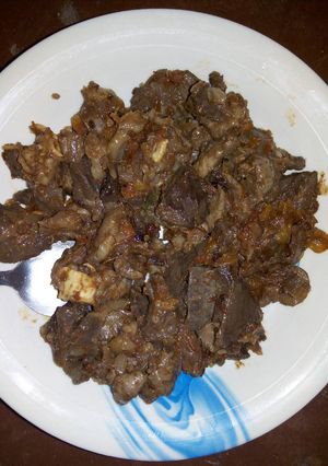 A picture of Wet fried Liver.