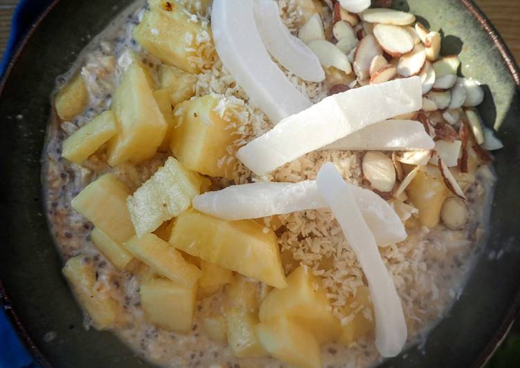 Easiest Way to Prepare Super Quick Homemade Pina Colada Overnight Oats