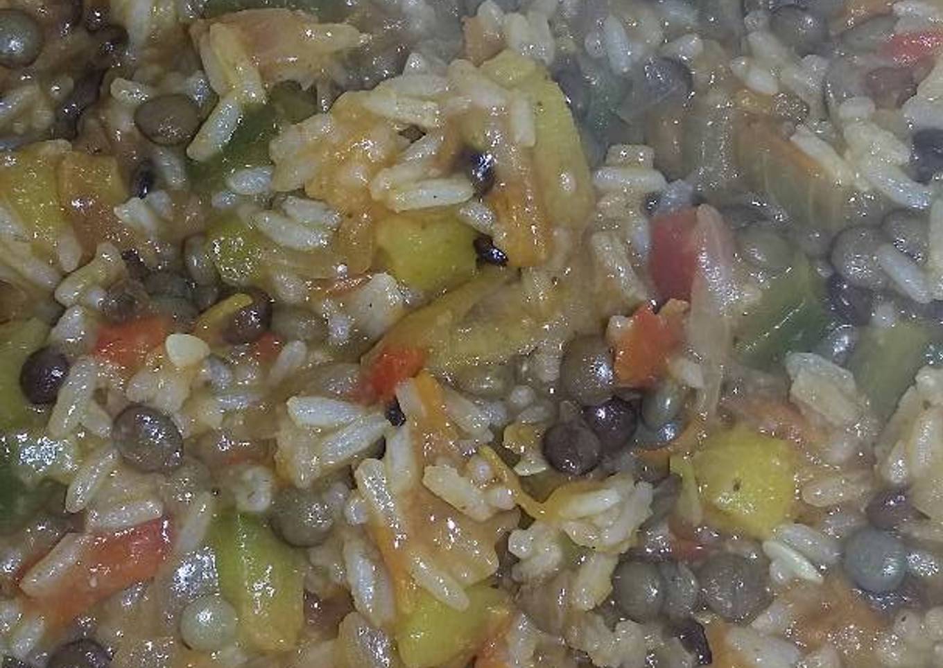 Guiso de lentejas con arroz