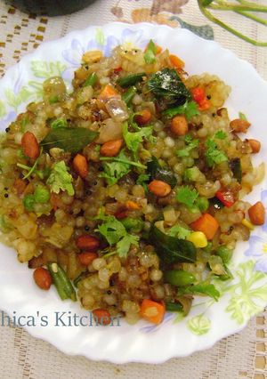 A picture of Sabudana Upma.