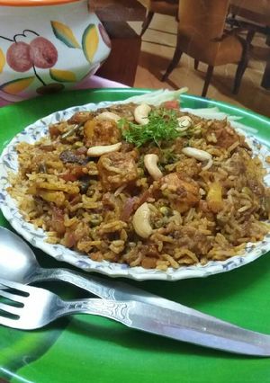 A picture of Sahi veg biryani.