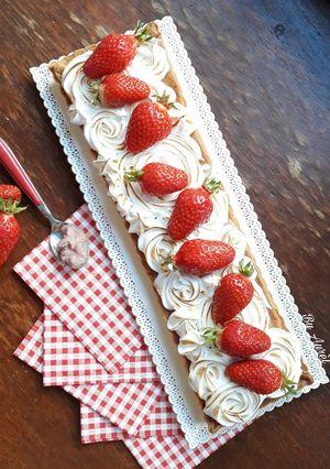 Une photo de ☆Tarte Fraises & Menthe☆
