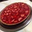 Pie de fresa con crema pastelera, algo light 😊