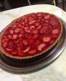 Pie de fresa con crema pastelera, algo light 😊