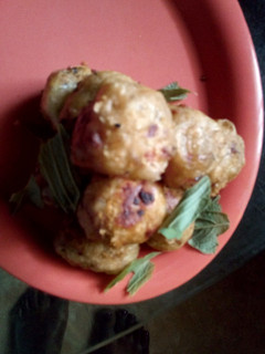 A picture of Yam balls.
