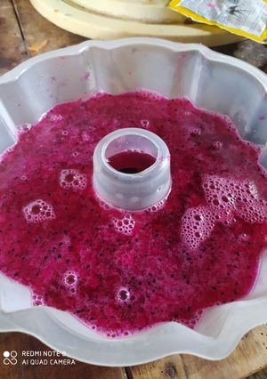 Foto resep Puding buah naga mpasi 8+m