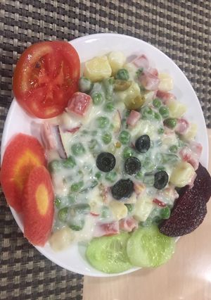 A picture of Healthy Russian salad.