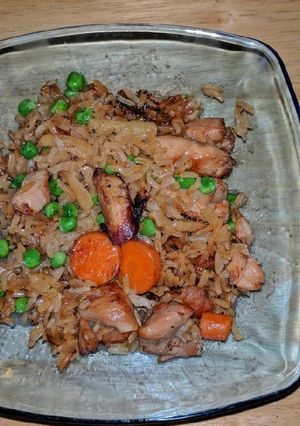 A picture of Chicken Rice One Skillet.