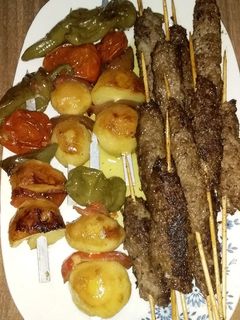 عکسی از دستور کباب چوبی