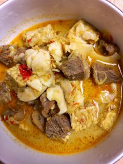 Foto resep Gulai rebung, daging, tempe