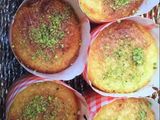 😋بسبوسة الموزاريلا و القشطة😋