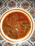 Achar gosht with chapatti
