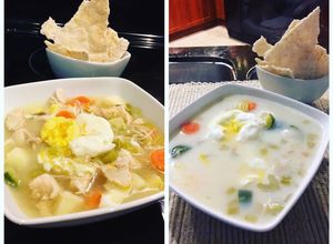 Una foto de Sopa de pollo tipo pizca Andina a lo fit