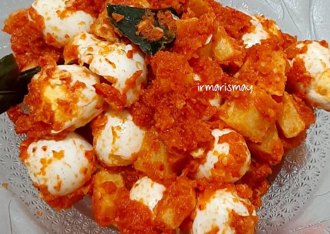 123. Telur Puyuh Kentang Balado