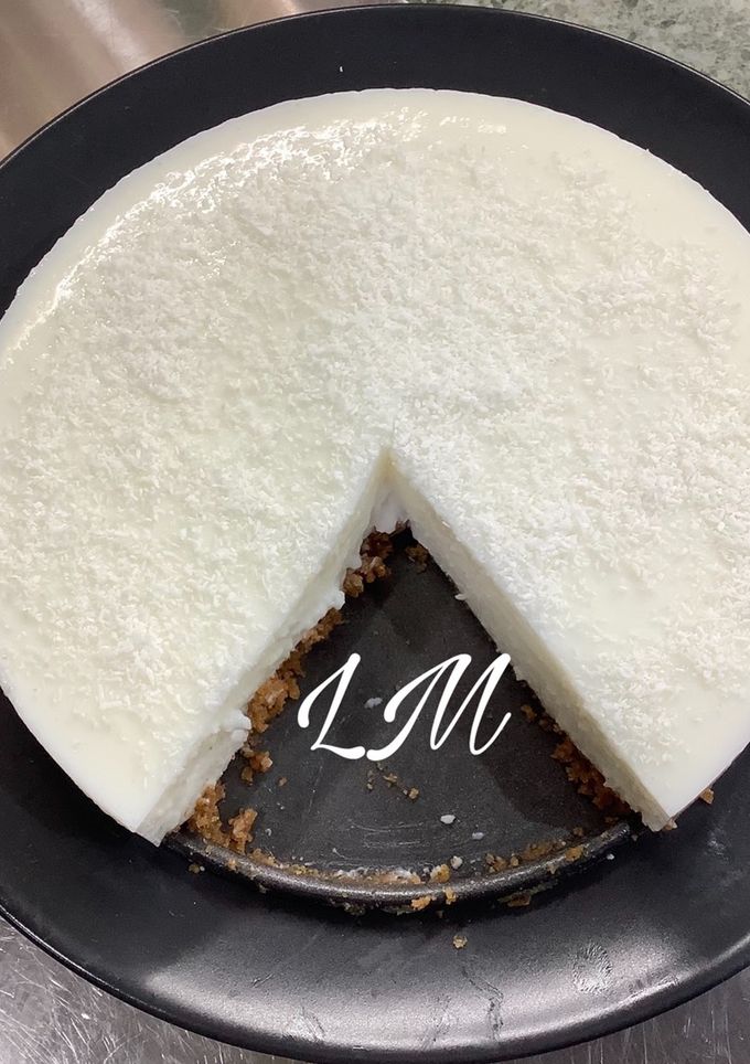 Una foto de Tarta de yogurt y coco