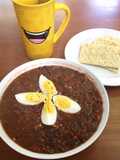 Frijoles guisados con Huevo