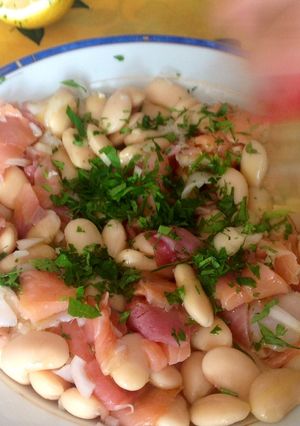 Una foto de Ensalada de judiones con ahumados
