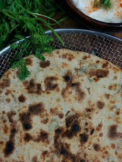 A picture of No oil Whole-wheat Aloo Paratha.