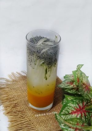 Foto resep Es Jeruk Timun Selasih