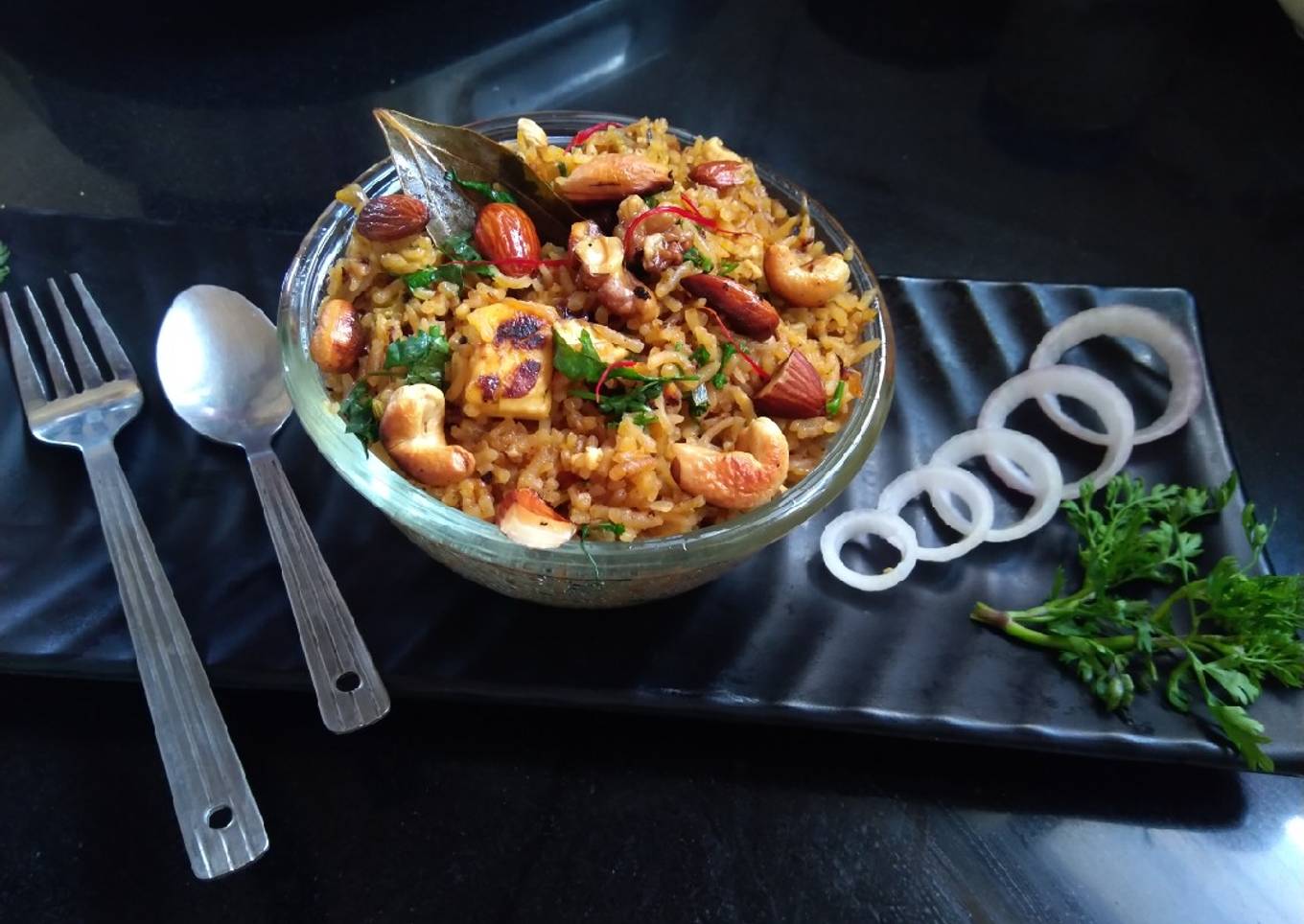 Paneer yakhni pulao