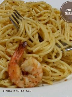 Foto resep Spaghetti Aglio e Olio with Shrimp