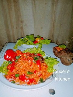 A picture of Coconut jollof rice.